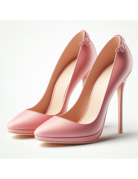 Scarpe eleganti rosa con tacco